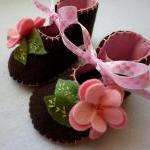 Baby Girl Booties Made Wit..